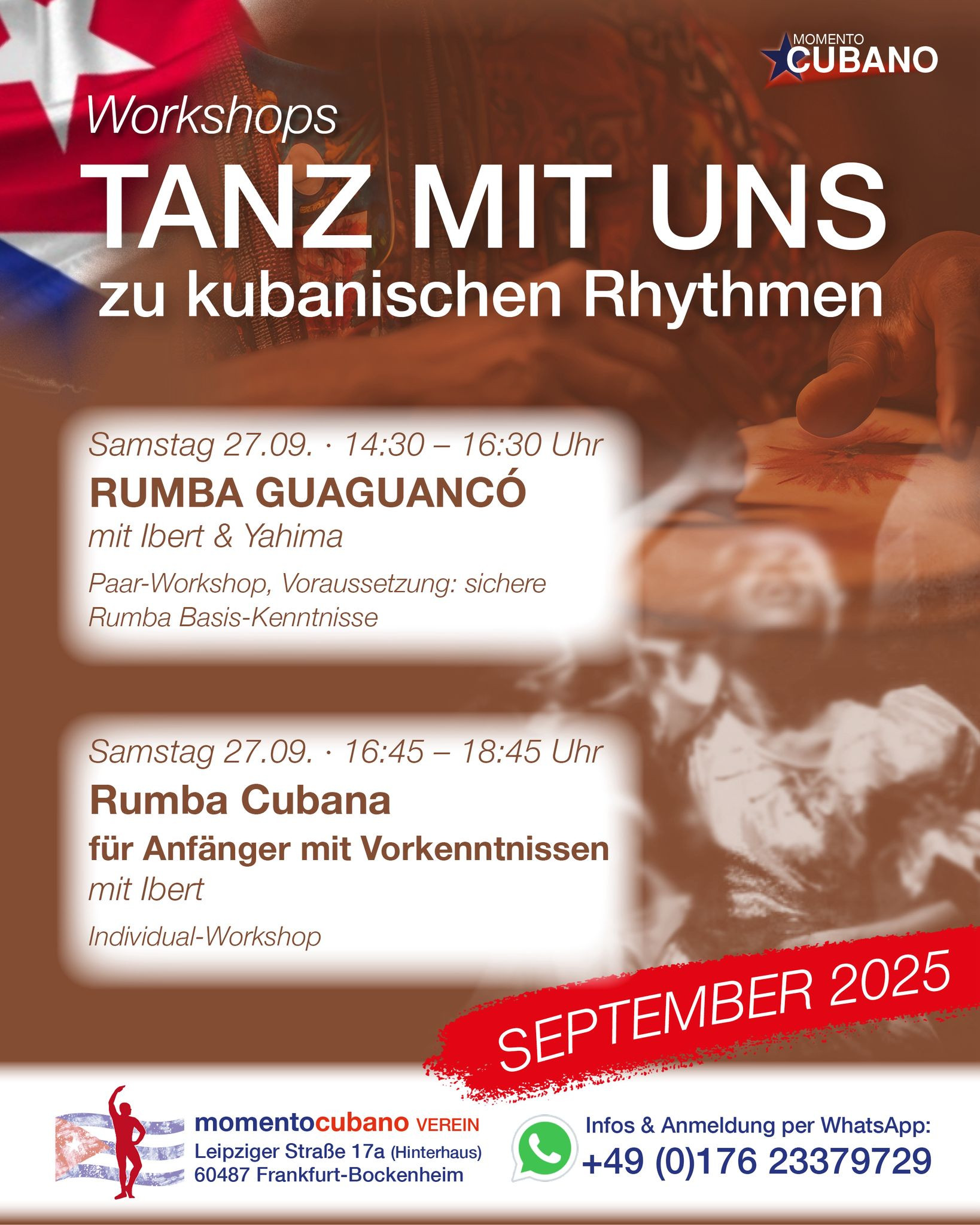 Workshops Rumba Cubana im September!