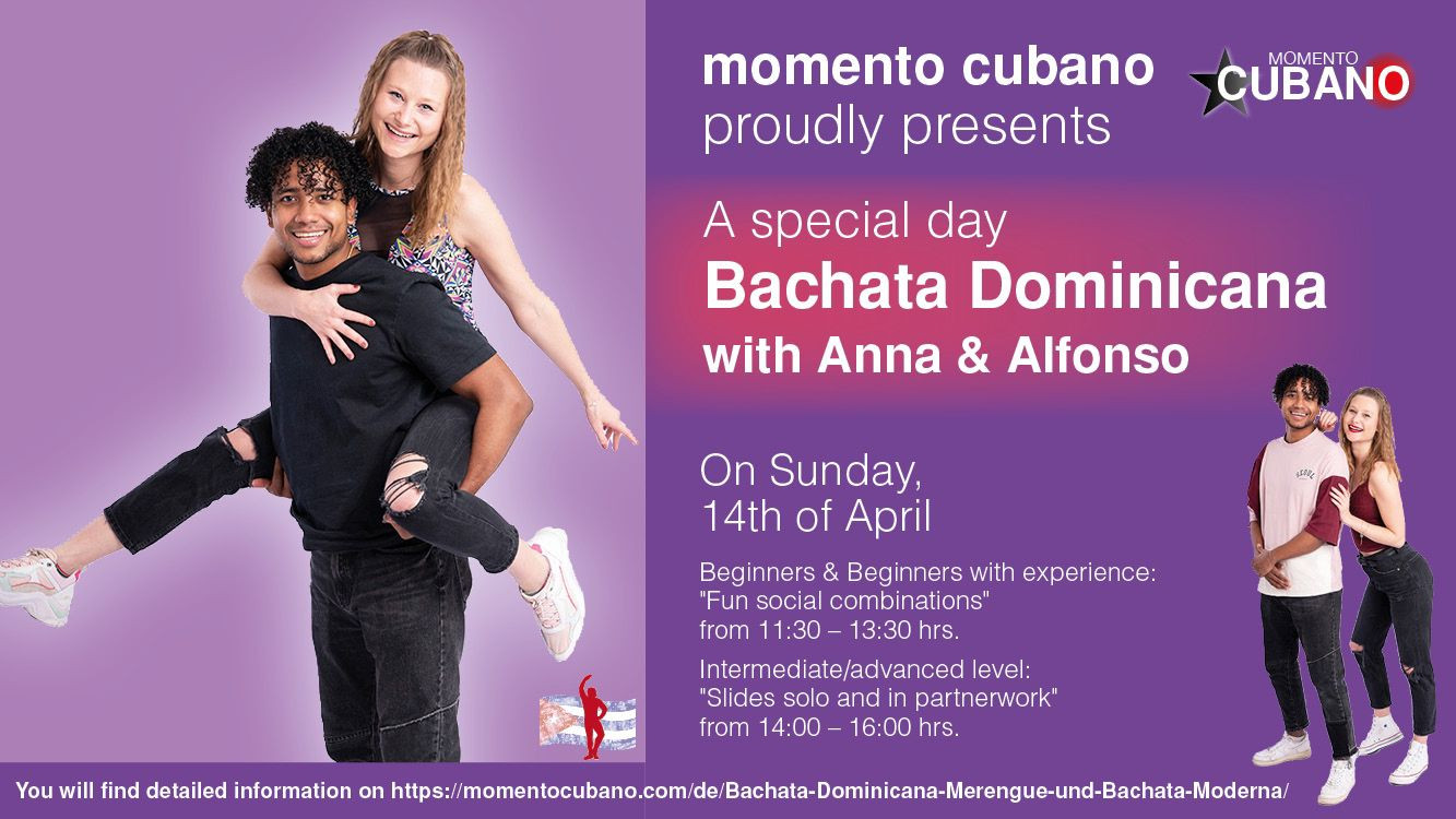 Special Day Bachata Dominicana mit Anna & Alfonso am Sonntag, 14.04.2024 !
