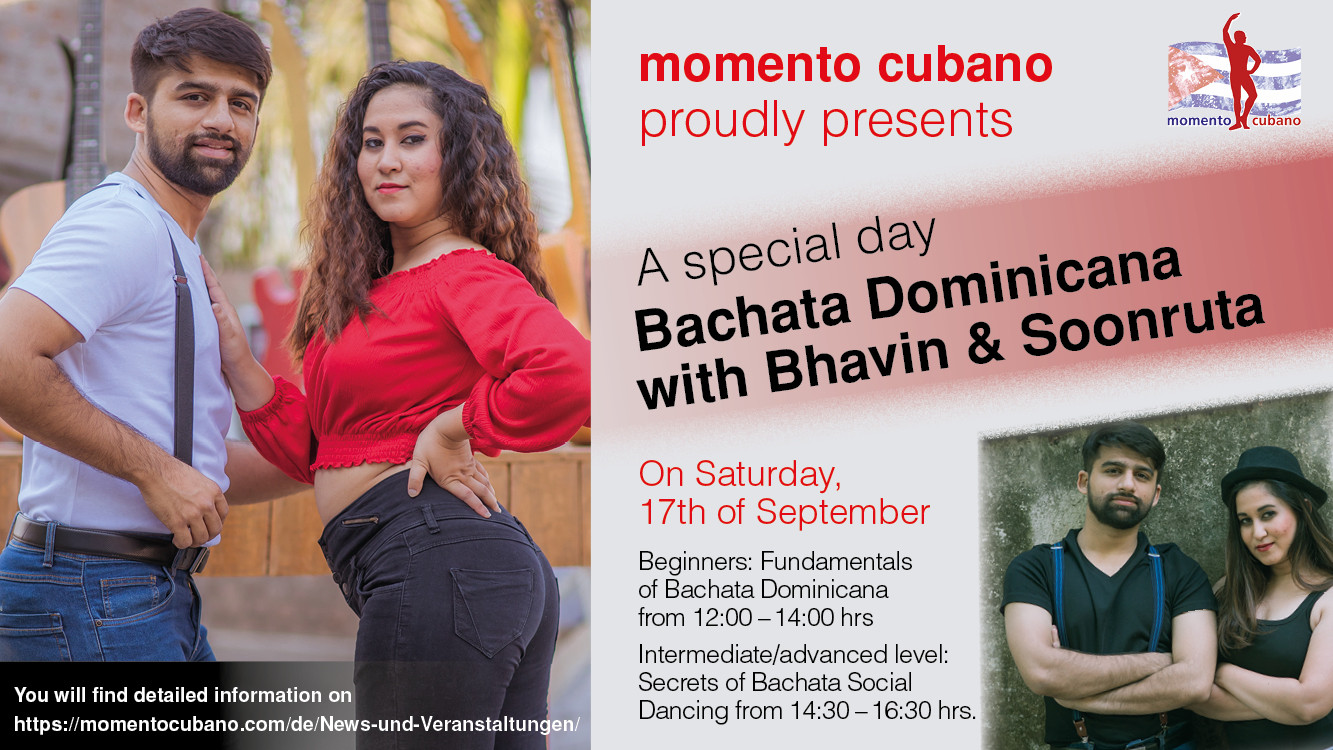 Special Day Bachata Dominicana mit Bhavin & Soonruta am Samstag, 17.09.2022