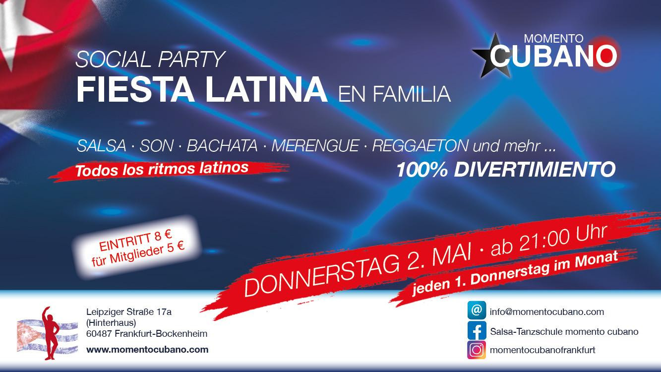 Back to the roots - Fiesta Latina am Donnerstag, 02. Mai !