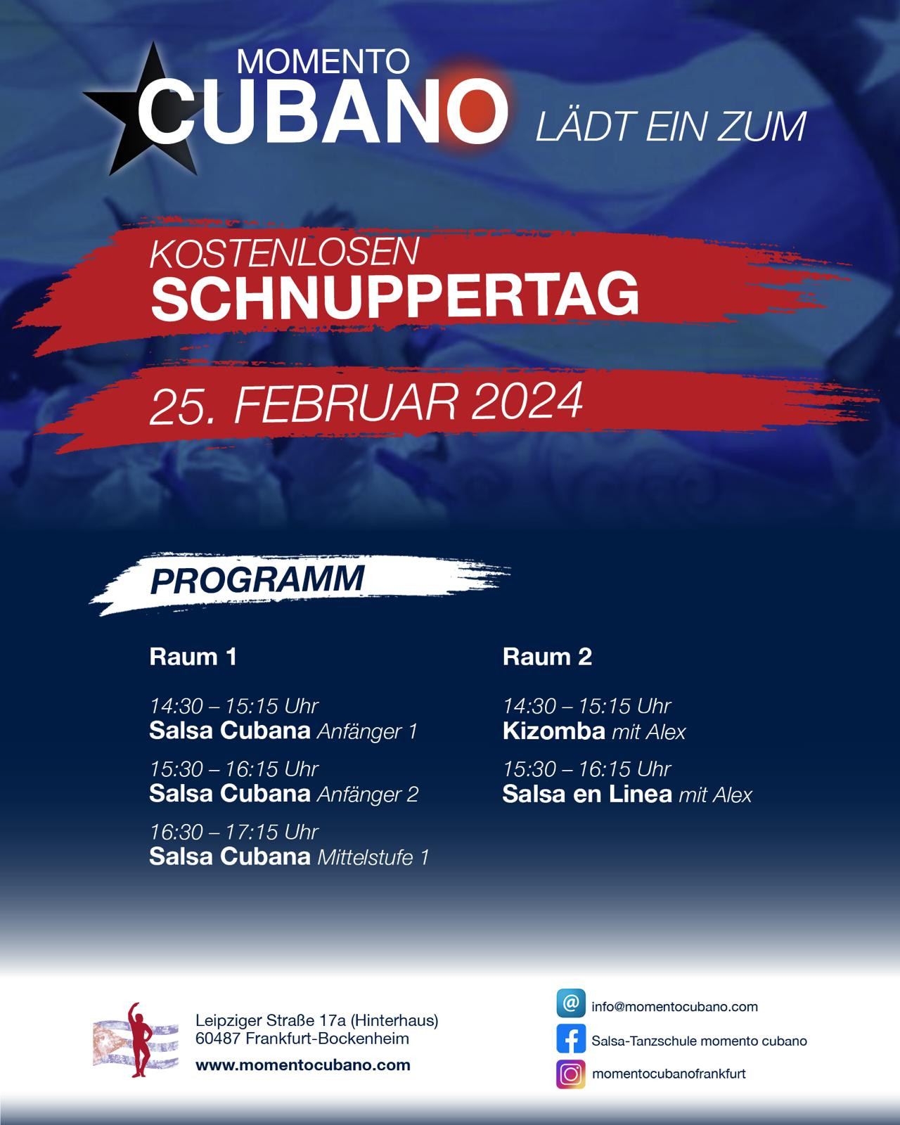 Don't miss it! Schnuppertage bei momento cubano am Sonntag, 25. Februar !