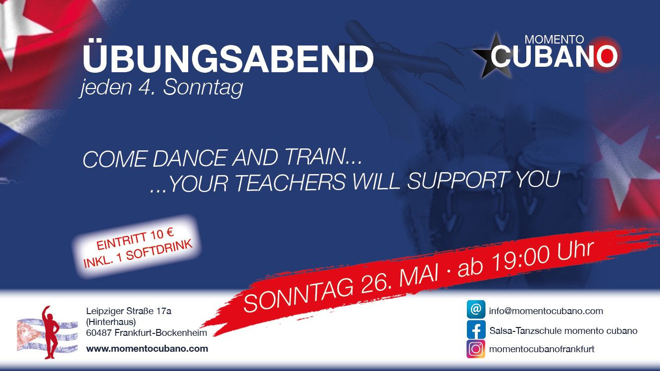 Come dance & train am Sonntag, 26. Mai !
