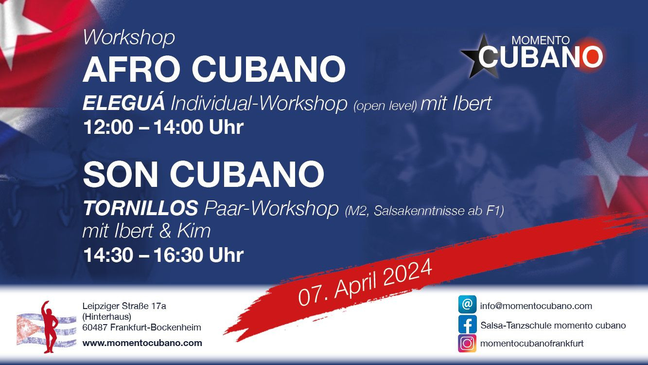 Afro Cubano: Eleguá mit Ibert und Son Cubano: Tornillos mit Ibert & Kim am Sonntag, 07.04.2024 !