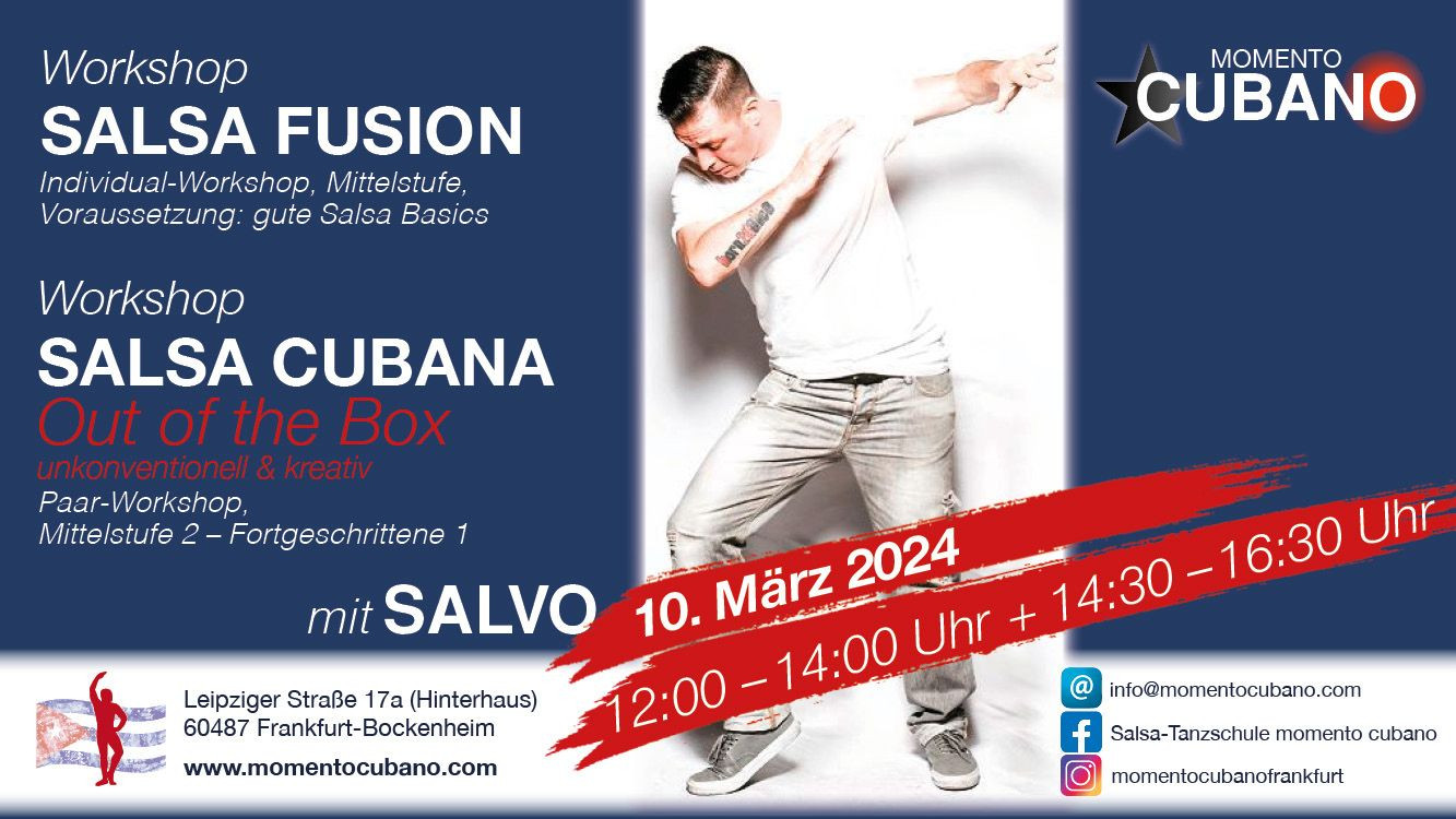 Salsa Fusion mit Salvo & Salsa Cubana - Out of the box mit Salvo & Kim am 10.03.2024